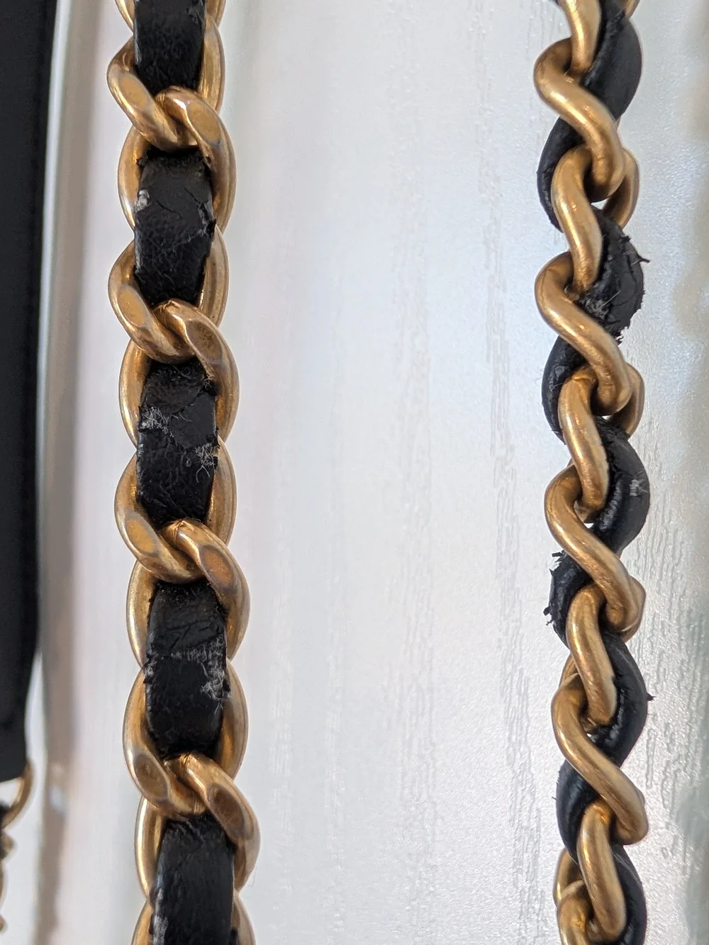 Chanel Lambskin Chevron Quilted Camera Bag In Beige And Black
